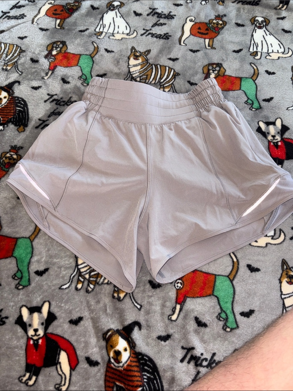 Lululemon Hotty Hot High-Rise Lined Short 4” 
Grey